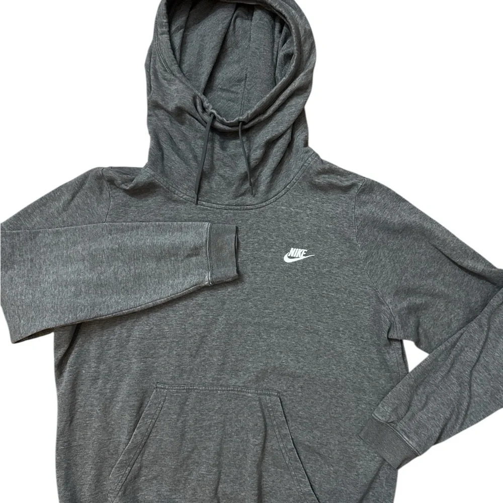 Nike Women’s Cowl Neck Gray Athletic Hoodie‎ Size XL Nike Swoosh Logo Sports